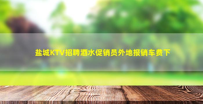盐城KTV招聘酒水促销员外地报销车费下